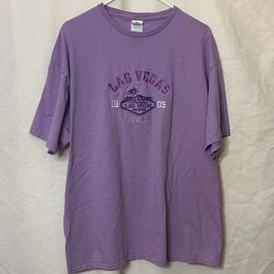 Las Vegas Purple Graphic T-Shirt Delta Pro Weight 2XL Embroidered